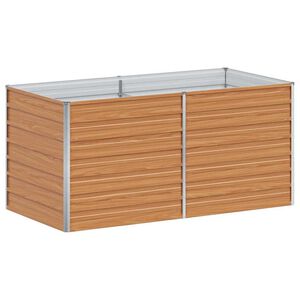 vidaXL peenrakast, 160 x 80 x 77 cm, tsingitud teras, h&otilde;bedane