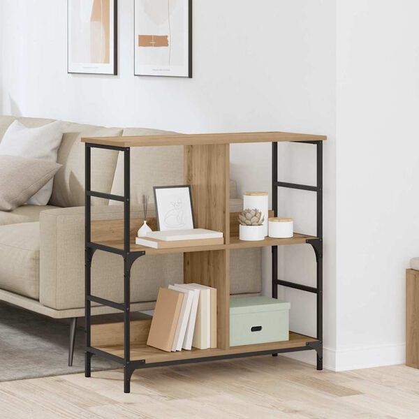 vidaXL Raamatukapp k&auml;sit&ouml;&ouml;tamm 78.5 x 33 x 82 cm Tehispuit