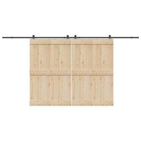 vidaXL liugukse tarvikute komplekt 427 cm terasest, must