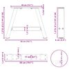 vidaXL kohvilaua jalad, A-kujulised, 2 tk, 50 x (30&ndash;31) cm, teras