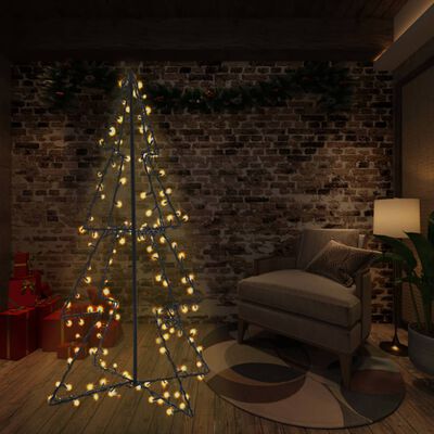 vidaXL koonusekujuline jõulupuu 240 LEDi, tuppa ja õue, 115 x 150 cm