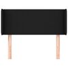vidaXL voodipeats servadega, must, 103x16x78/88 cm, kangas