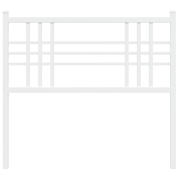 vidaXL metallist vahetatav voodipeats, valge, 100 cm