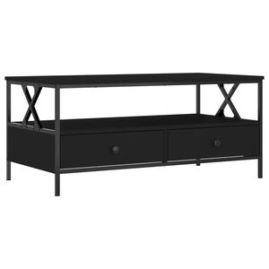 vidaXL kohvilaud, must, 100 x 51 x 45 cm, tehispuit