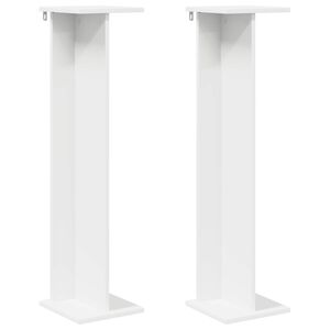 vidaXL Taimede alus Valge 25 x 25,5 x 100,5 cm T&ouml;&ouml;deldud puit