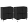 vidaXL Kappide k&uuml;lgedel 2 pcs Must tamm