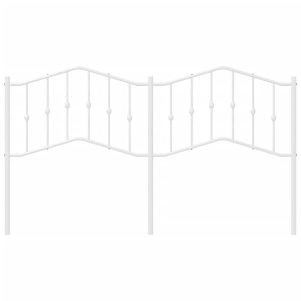 vidaXL metallist voodipeats, valge, 160 cm