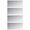 vidaXL Astme katte Ristk&uuml;lik 4 pcs H&otilde;bedane 90 x 40 cm Alumiinium