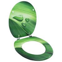 vidaXL WC prill-laud kaanega, MDF, roheline, veetilgadisainiga