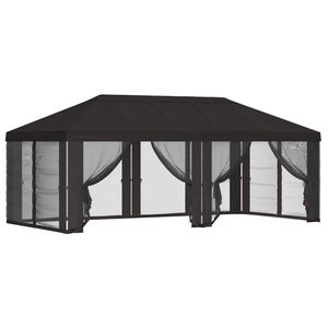 vidaXL Gazebo katte k&uuml;lgseinadega 6 x 3 m Antratsiit Pol&uuml;ester 190
