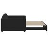 vidaXL diivanvoodi v&auml;ljat&otilde;mmatava osaga, must, 100x200 cm, kangas