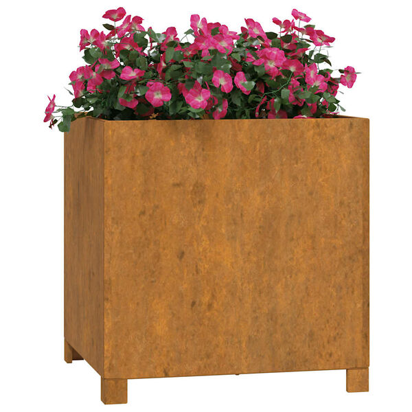 vidaXL jalgadega taimekastid, 2 tk, rooste, 50x50x50 cm, Corten teras