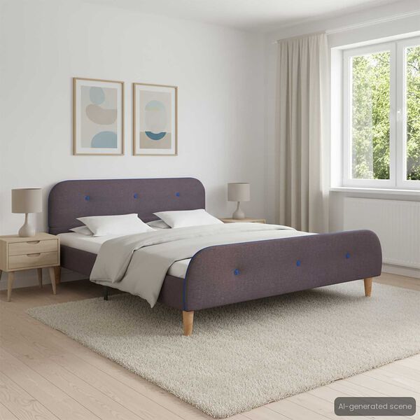 vidaXL Voodiraam ilma Madratsita Taupe Kangas 135x190 cm