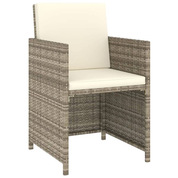 vidaXL 6-osaline aiam&ouml;&ouml;blikomplekt patjadega, pol&uuml;rotang, beež