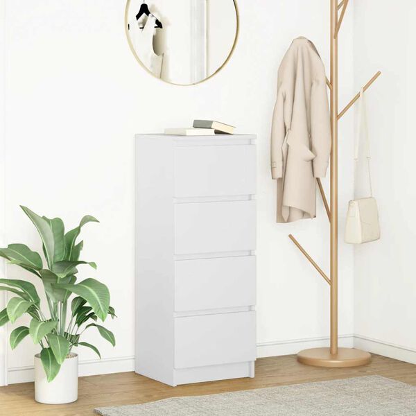 vidaXL puhvetkapp, valge, 37,5 x 35x 99 cm, tehispuit