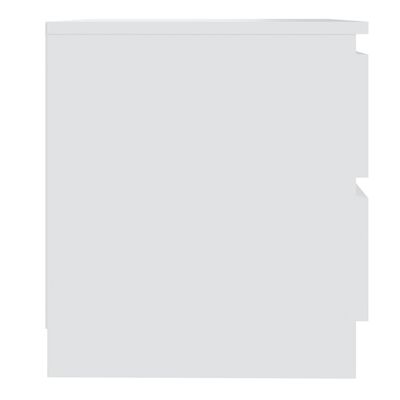 vidaXL öökapp, valge, 50x39x43,5 cm, puitlaastplaat
