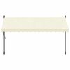 vidaXL sisset&otilde;mmatav varikatus, kreemjas, 350x150 cm, kangas/teras