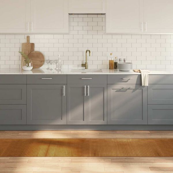 vidaXL vaip, ristk&uuml;likukujuline, pruun, 60 x 400 cm, bambus