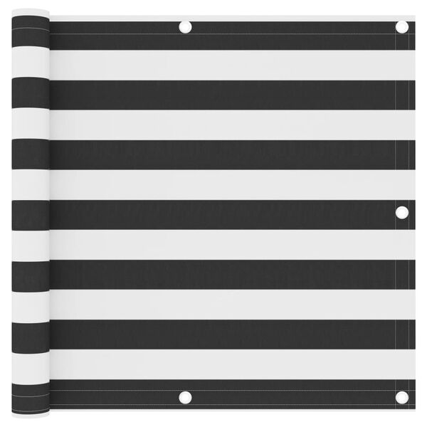 vidaXL rõdusirm, antratsiithall ja valge, 90 x 600 cm, oxford-kangas