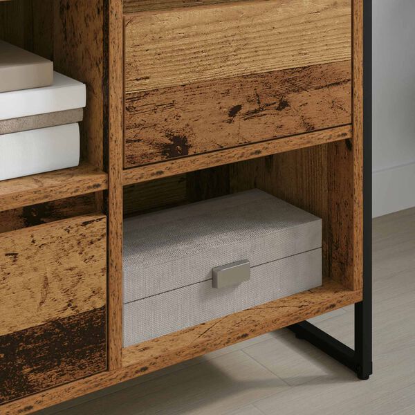 vidaXL Telerikapp sahtliga Vana puit 100 x 36 x 49,5 cm Tehispuit