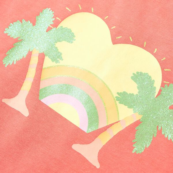 Laste T-särk, korallpunane, 128