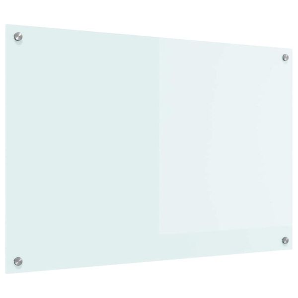 vidaXL K&ouml;gi Splashback Valge 90 x 60 cm karastatud klaas