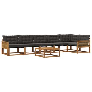 vidaXL V&auml;li diivanikomplekt padjaga 7 pcs Naturaalne ja must