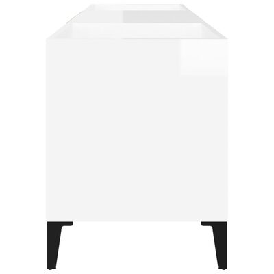vidaXL plaadikapp, kõrgläikega valge, 121 x 38 x 48 cm, tehispuit