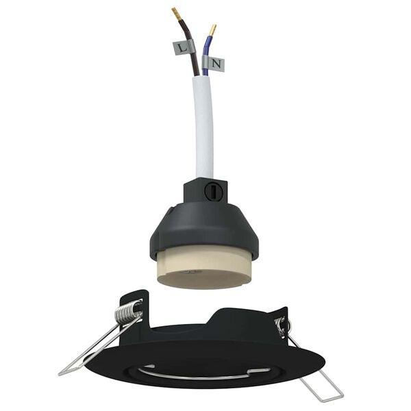 vidaXL Spotivalgus 24 pcs Must 9 x 9 x 2.5 cm Metall