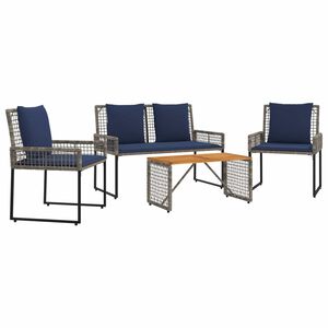 vidaXL V&auml;lis m&ouml;&ouml;bli komplekt padjaga teras