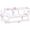 vidaXL Diivan 2 pcs Tumehall &Uuml;ldm&otilde;&otilde;tmed: 215 x 82 x 80 cm (L x S x K)