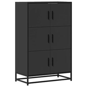 vidaXL Highboard Black 68x35x106,5 cm Engineered Wood and Metal