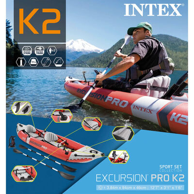 Intex täispumbatav kajak "Excursion Pro" 384 x 94 x 46 cm 68309NP