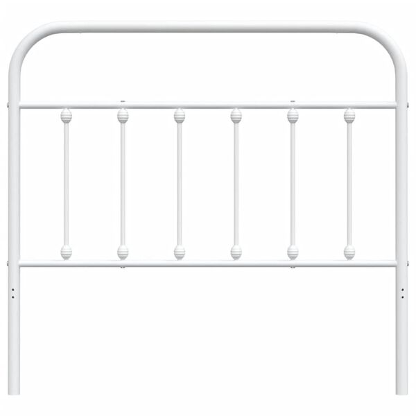 vidaXL metallist vahetatav voodipeats, valge, 107 cm