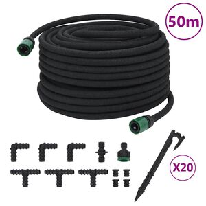 vidaXL aia kastmisvoolik, must, 0,6" 50 m, kumm