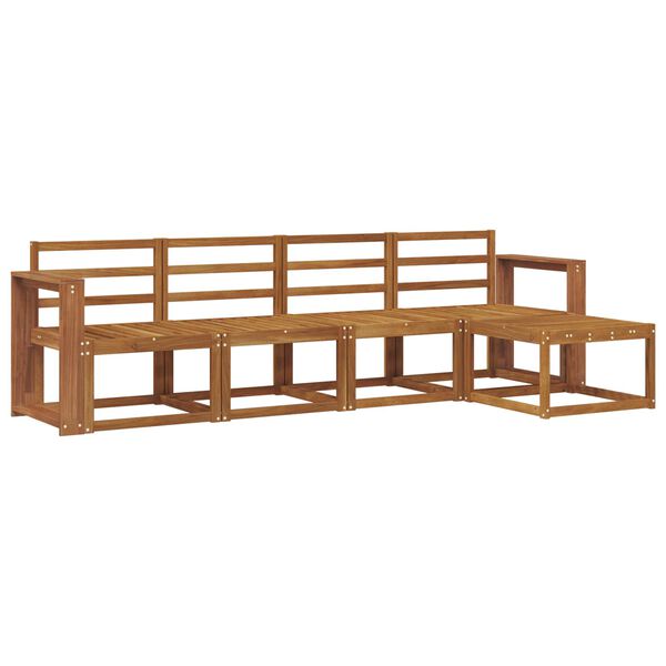 vidaXL V&auml;li diivanikomplekt 5 pcs Neutraalne Tugev akatsiapuu