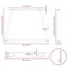 vidaXL kohvilaua jalad V-kujulised 2 tk, naturaalne teras, 40 x (30&ndash;31,3) cm, teras
