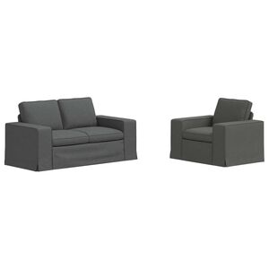 vidaXL Diivanikomplekt 2 pcs Tumehall 162 x 80 x 82 cm kangas