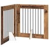 vidaXL Kokkupandav koerte v&auml;rav statiividega 2 pcs Vana puit 160,5 cm