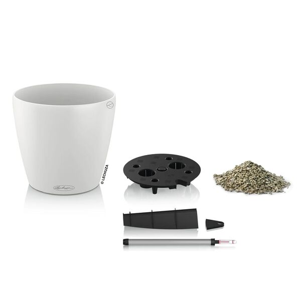 LECHUZA taimekast "CLASSICO Color 18 ALL-IN-ONE", valge