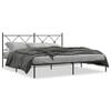 vidaXL metallist voodiraam peatsiga, must, 183x213 cm