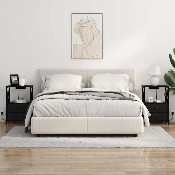 vidaXL &Ouml;&ouml;lambi kapp sahtliga Must tamm 40 x 31 x 60 cm Tehispuit