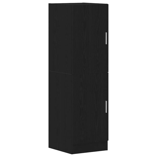 vidaXL köögikapp, must, 38 x 41,5 x 131,5 cm, tehispuit