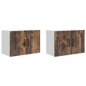 vidaXL Seinekapp PORTO 2 pcs Suitsetatud tamm 60 x 31 x 40 cm