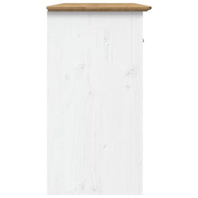 vidaXL puhvetkapp "BODO", valge ja pruun, 115x43x79,5 cm, männipuit