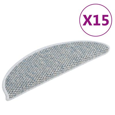 vidaXL isekleepuv trepivaip, 15 tk, 56x17x3 cm, sinine