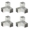 vidaXL posti&uuml;hendused, 4 tk Y-kujuline, tsingitud metall, 81 x 81 mm