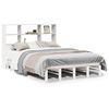 vidaXL riiuliga voodiraam ilma madratsita, valge, 160x200cm, puit