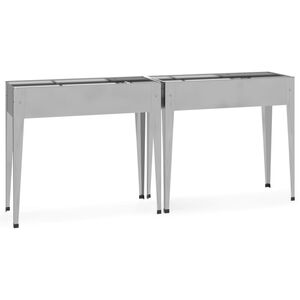 vidaXL aia taimekastid 2 tk, tsingitud teras