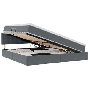 vidaXL Laos voodi madratsiga peaga Tumehall 200 x 200 cm Samet